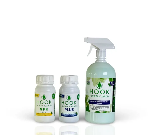 Kit concentrados nutritivos NPK y PLUS de 250ml + Foliar 1L